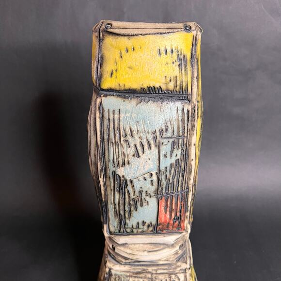 Porcelain, Brutalist Ceramic Art, Signed Studio Pottery, Barry Unitas Barnes - Picture 10 of 15